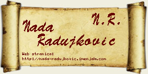 Nada Radujković vizit kartica